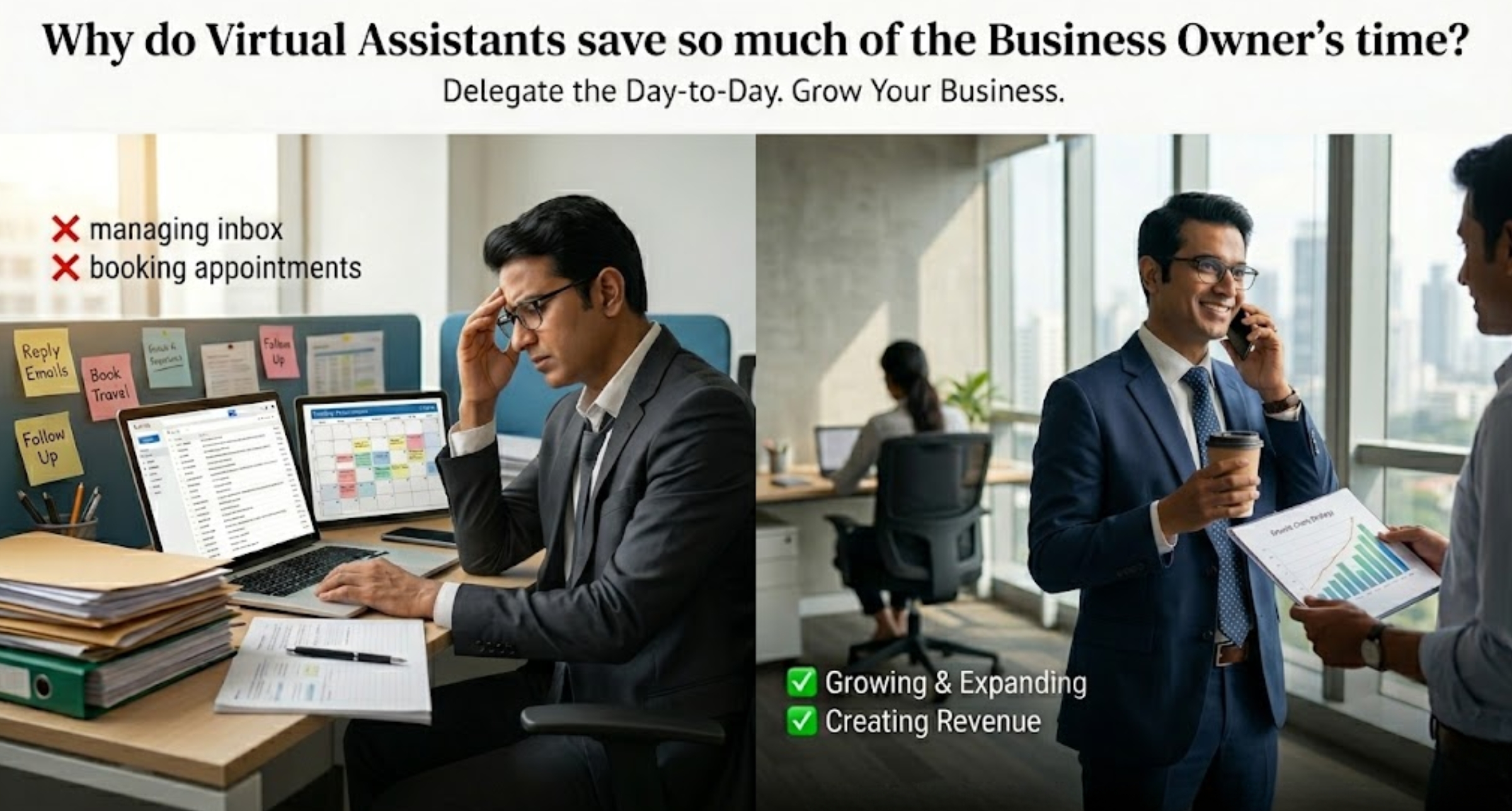 Why do Virtual Assistants save so much of the Business Owner's time?